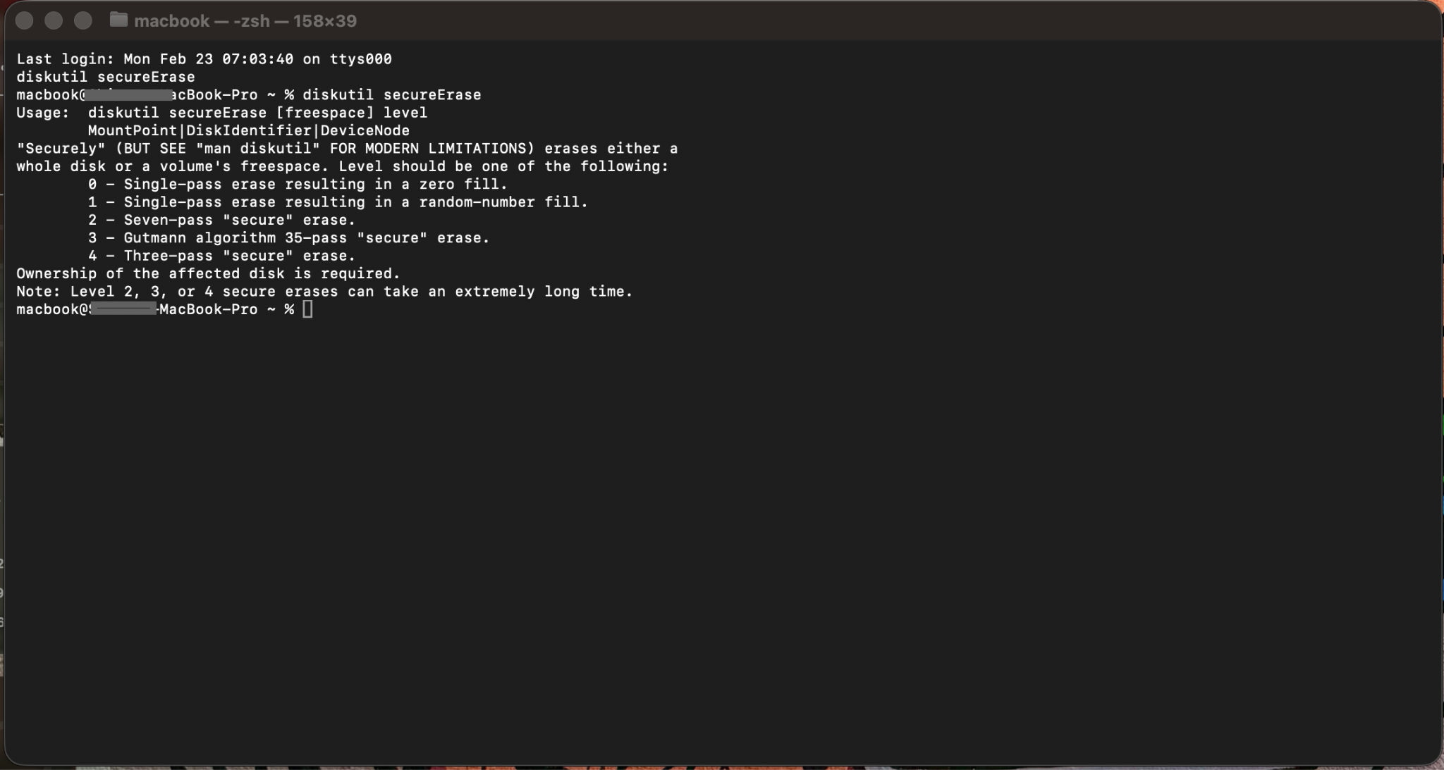 use Disk Utility’s “Erase Free Space”